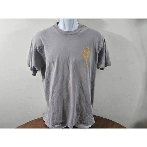 Fruit Of The Loom Heavy Vintage OCS DOC Branch Medical Clinic Size L Gray - Picture 7 of 7